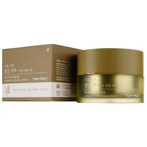 Крем для обличчя Tony Moly Ganghwa Pure Artemisia Calming Watery Cream, зволожуючий з екстрактом полину, 50 мл