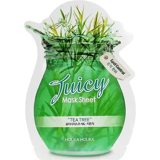 Антибактеріальна тканинна маска "Джусі маск" Holika Holika Tea Tree Juicy Mask Sheet