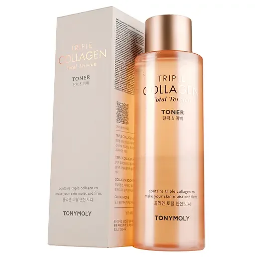 Тонер для обличчя Tony Moly Triple Collagen Total Tension Toner, живильний з колагеном, 200 мл