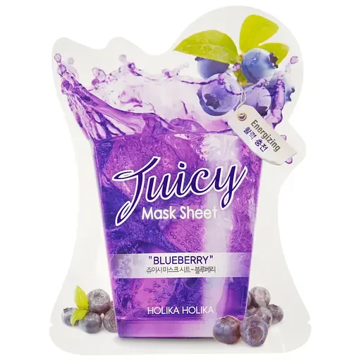 Маска тканинна для обличчя Holika Holika Blue Berry Juicy Mask Sheet Чорниця, 20 мл