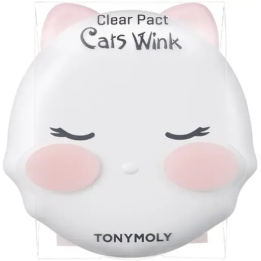 Пудра компактна Tony Moly Cats Wink Clear Pact Translucent, 11 г
