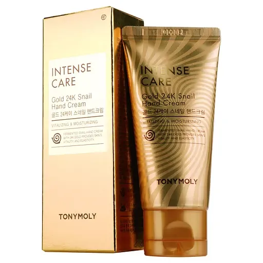 Крем для рук Tony Moly Intense Care Gold 24K Snail, з муцином равлика та золотом, 60 мл