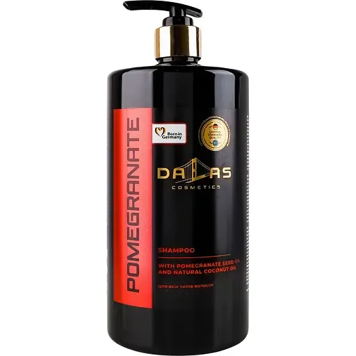 Шампунь Dalas Pomegranate з олією гранатових кісточок та натуральною кокосовою олією 1 л