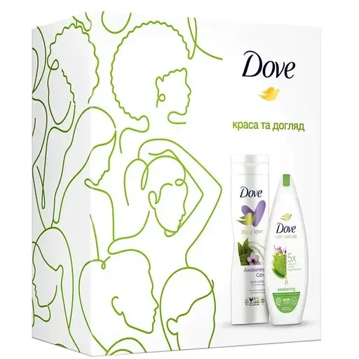 Подарунковий набір Dove Краса та догляд: Крем-гель для душу 225 мл + Лосьйон для тіла 250 мл