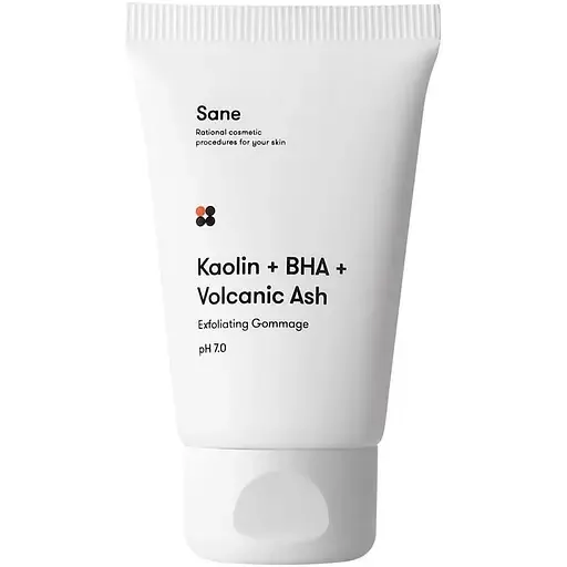 Гомаж для обличчя, Sane Kaolin + BHA + Volcanic Ash 40 мл