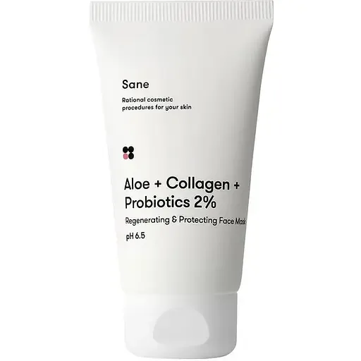 Маска для обличчя Sane Aloe + Collagen + Probiotics 2% 75 мл