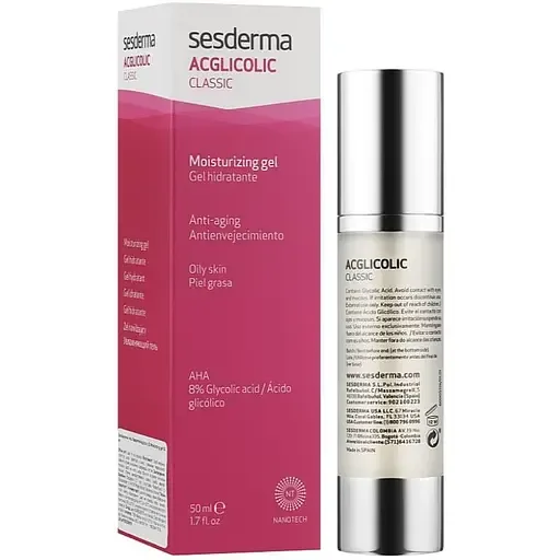 Зволожуючий гель з 8% гліколевою кислотою Sesderma Laboratories Acglicolic Classic Moisturizing Gel 50 мл