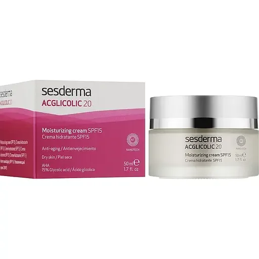 Зволожуючий денний крем для обличчя Sesderma Aclgicolic20 Moisturizing Cream SPF 15, 50 мл
