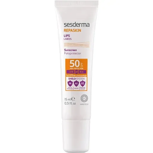 Сонцезахисний бальзам для губ Sesderma Repaskin Lip Balm SPF50, 15 мл