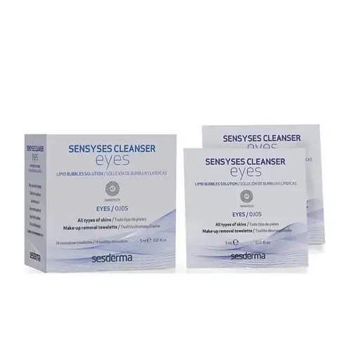 Серветки для зняття макіяжу з очей Sesderma Sensyses Cleanser Eyes, 70 мл (14 серветок по 5 мл)