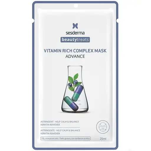 Маска для сяяння шкіри обличчя Sesderma Beauty Treats Vitamin Rich Complex Mask Advance 25 мл