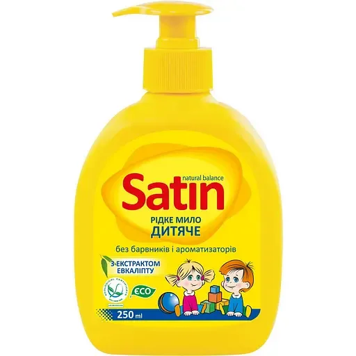 Рідке мило дитяче Satin Natural Balance, з екстрактом евкаліпта, 250 мл