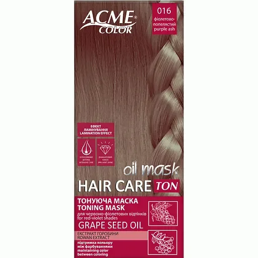 Тонуюча маска для волосся ACME-COLOR Hair Care TON oil mask №