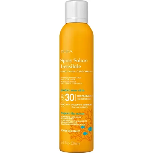 Сонцезахисний спрей для тіла і волосся Pupa Spray Solare Invisibile SPF