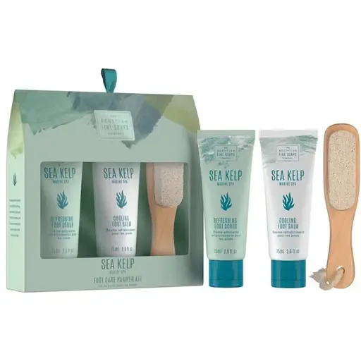 Набір для догляду за ногами Scottish Fine Soaps Sea Kelp Marine Spa Скраб для ніг 75 мл + Бальзам для ніг 75 мл + Пемза (5016365032582)