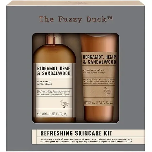 Набір Baylis & Harding The Fuzzy Duck Hemp, Bergamot & Sandalwood: Гель для вмивання 300 мл + Бальзам після гоління 130 мл