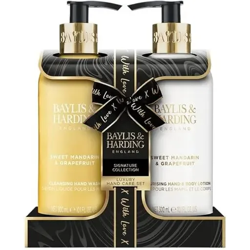 Подарунковий набір для догляду за руками Baylis & Harding Sweet Mandarin & Grapefruit: Рідке мило 300 мл + Лосьйон для рук та тіла 300 мл