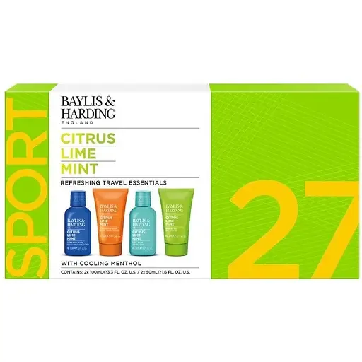Набір Baylis & Harding Sport 27: Гель для вмивання 100 мл + Шампунь-гель для душу 100 мл + Гель для душу 50 мл + Бальзам після гоління 50 мл