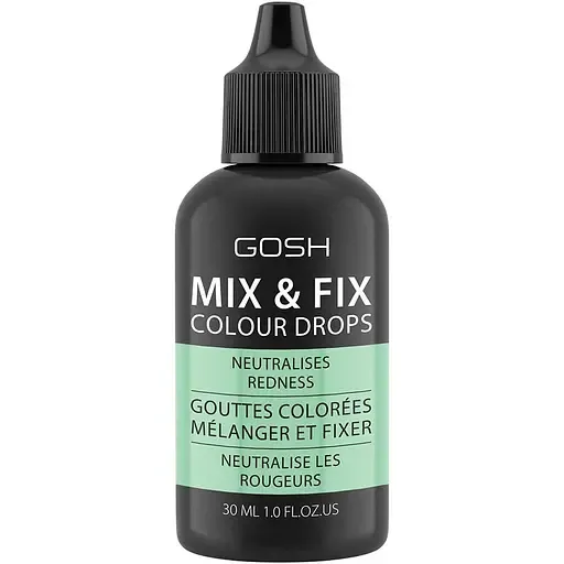 Коректор для обличчя Gosh Mix & Fix Colour Drops, тон 002 (Green), 31 мл