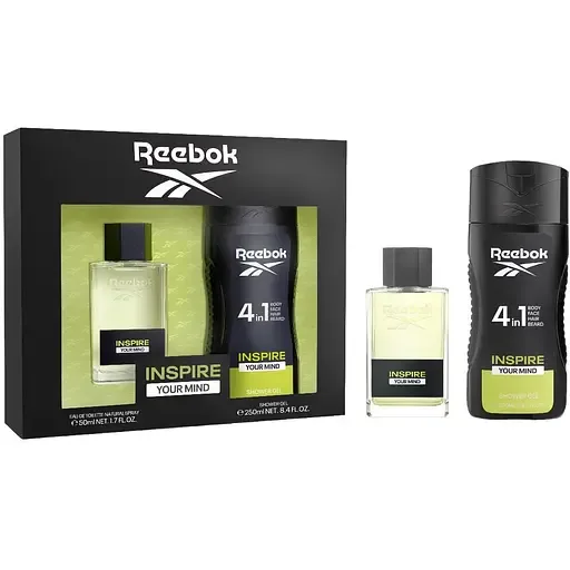 Подарунковий набір для чоловіків Reebok Inspire your mind: Туалетна вода 50 мл + Гель для душу 250 мл