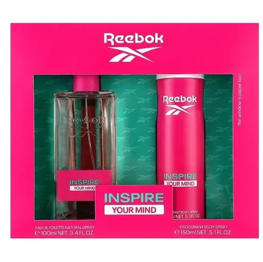 Подарунковий набір для жінок Reebok Inspire your mind: Туалетна вода, 100 мл + Дезодорант, 150 мл