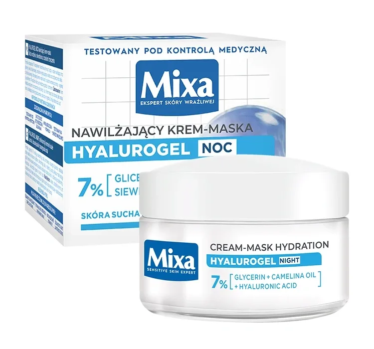 MIXA HYALUROGEL ЗВОЛОЖУВАЛЬНА КРЕМ-МАСКА НА НІЧ