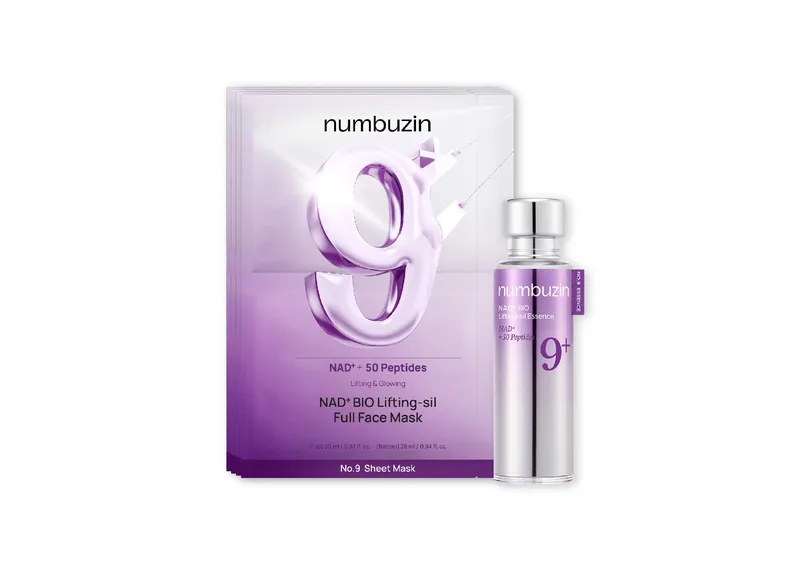 Набір для пружності шкіри NUMBUZIN No.9 NAD Bio Lifting Essence 50 мл та No.9 NAD+ Bio Lifting-sil Full Face Mask 1 шт