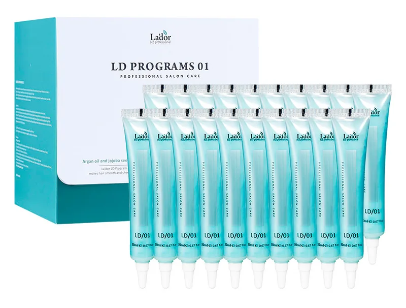 Маска-сироватка для лікування та зміцнення пошкодженого волосся Lador LD Programs 01, 20шт по 20мл