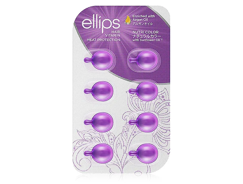 Сироватка для фарбованого волосся «Сяйво кольору» Ellips Hair Vitamin Nutri Color With Sunflower Oil, 8шт по 1мл
