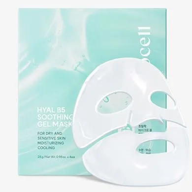 Arocell Hyal B5 Soothing Gel Mask – заспокійлива гелева маска для обличчя з гіалуроновою кислотою та вітаміном B5 (набір 4 шт.)