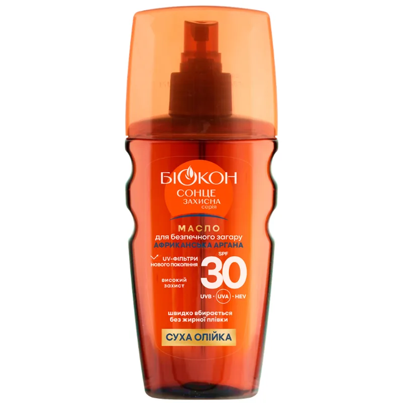 Олія для безпечної засмаги БІОКОН Високий захист SPF-30 160 мл