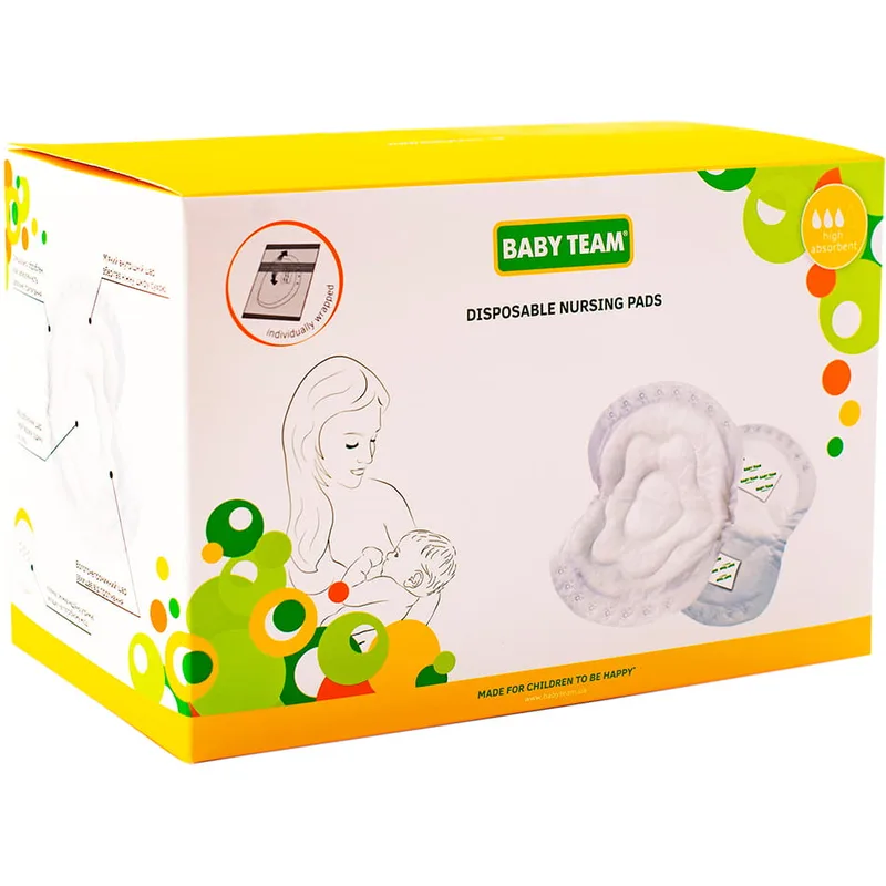 Вкладки для грудей BABY TEAM (Бебі Тім) артикул 0025 лактаційні в бюстгалтер одноразові 60 шт