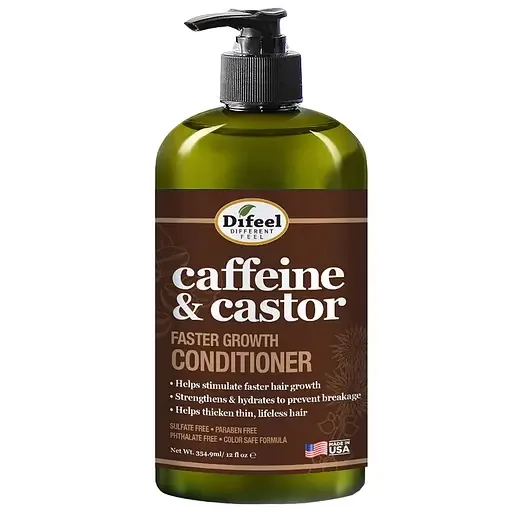 Кондиціонер для волосся Difeel Caffeine and Castor Conditioner Faster Hair Growth 355 мл