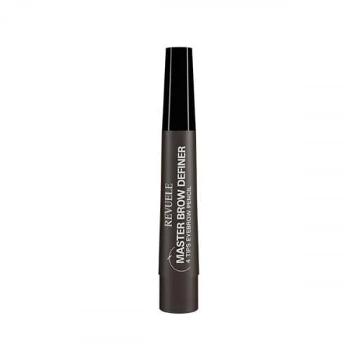 Маркер для брів із ефектом мікроблейдингу Revuele 4 Tips Eyebrow Pencil Темно-коричневий