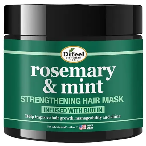 Маска для волосся Difeel Rosemary and Mint Strengthening Hair Mask with Biotin, 340 г