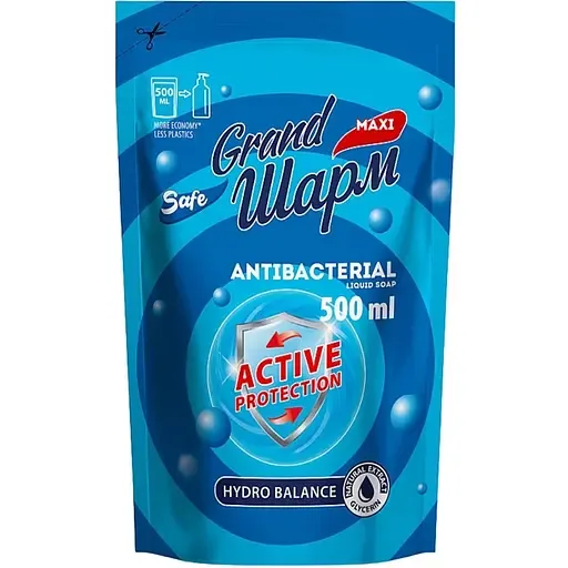 Рідке мило Grand Шарм Antibacterial, дой-пак, 500 мл