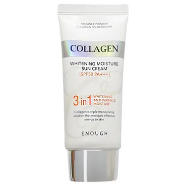 Сонцезахисний крем з колагеном 3 в 1Enough Collagen 3 in 1 Whitening Moisture Sun Cream SPF 50/PA+++