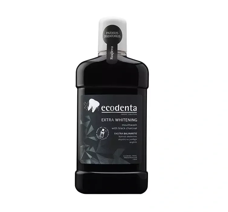ECODENTA ЧОРНИЙ ВІДБІЛЮЮЧИЙ ЗАСІБ ДЛЯ ПОЛОСКАННЯ 500МЛ