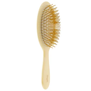 Щітка імітація під слонову кістку з золотистими зубами Janeke Golden Pneumatic Brush Small With Gold Pins
