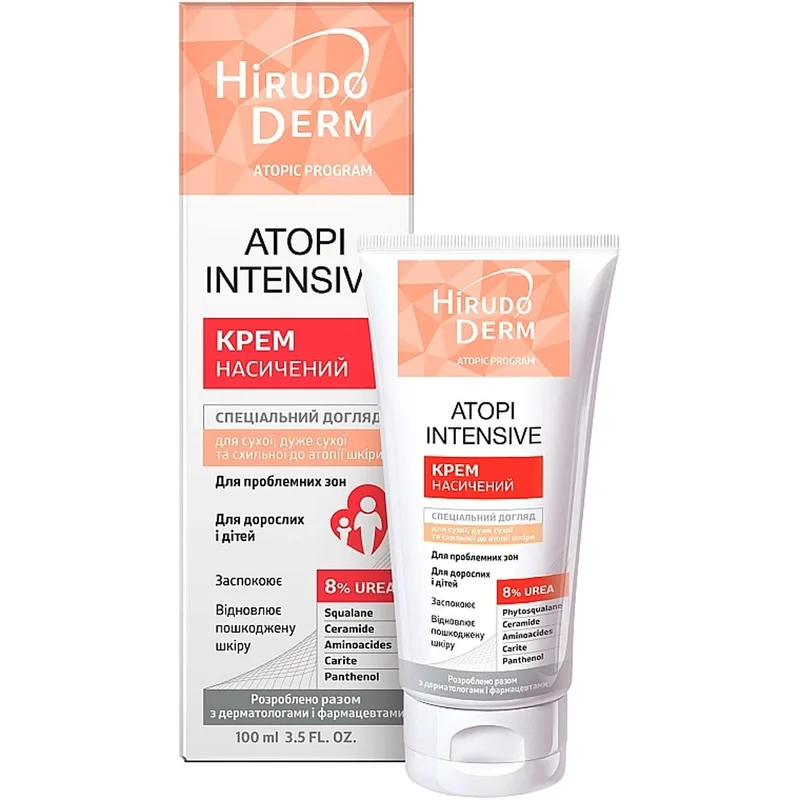Крем насичений Hirudo Derm Atopic Intensive для сухої, дуже сухої та схильної до атопії шкіри 100 мл