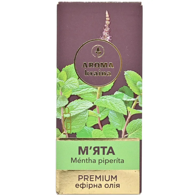 Олія ефірна AROMA KRAINA (Арома країна) Premium (Преміум) М'ята 10 мл