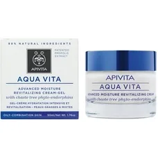 Крем-гель Apivita AQUA VITA для інтенсивного зволоження шкіри з фіто-ендорфінами авр.дерева для жирн