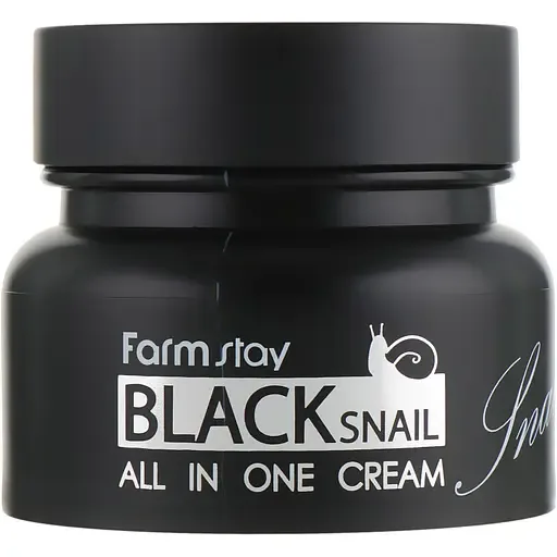 Багатофункціональний крем з муцином чорного равлика – FarmStay All-In-One Black Snail Cream, 100 мл