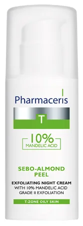 Крем Pharmaceris Т Sebo-Almond Peel нічний 2 ступінь відлущування з 10% мигдальною кислотою 50 мл