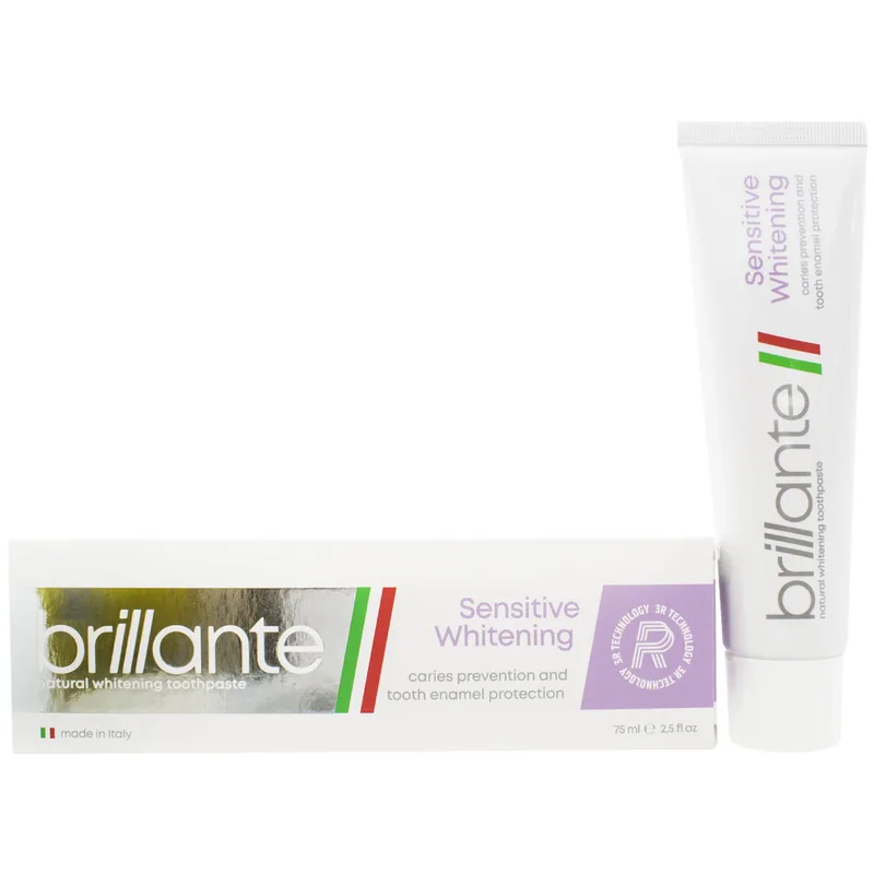 Зубна паста BRILLANTE (Бріллант) Sensitive Whitening профілактика каріесу 75 мл