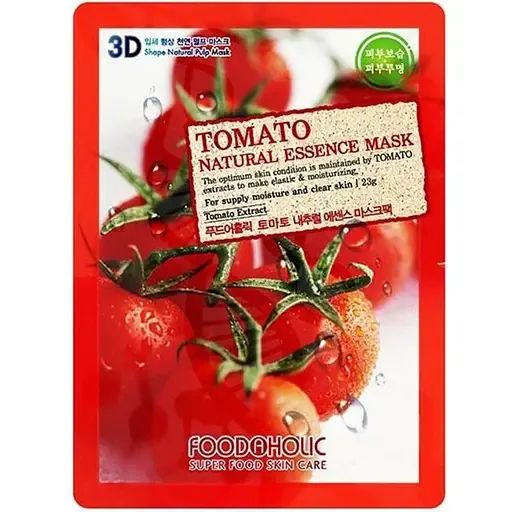 Тканинна 3D-маска для обличчя Food A Holic Natural Essence Mask Tomato, 23 г