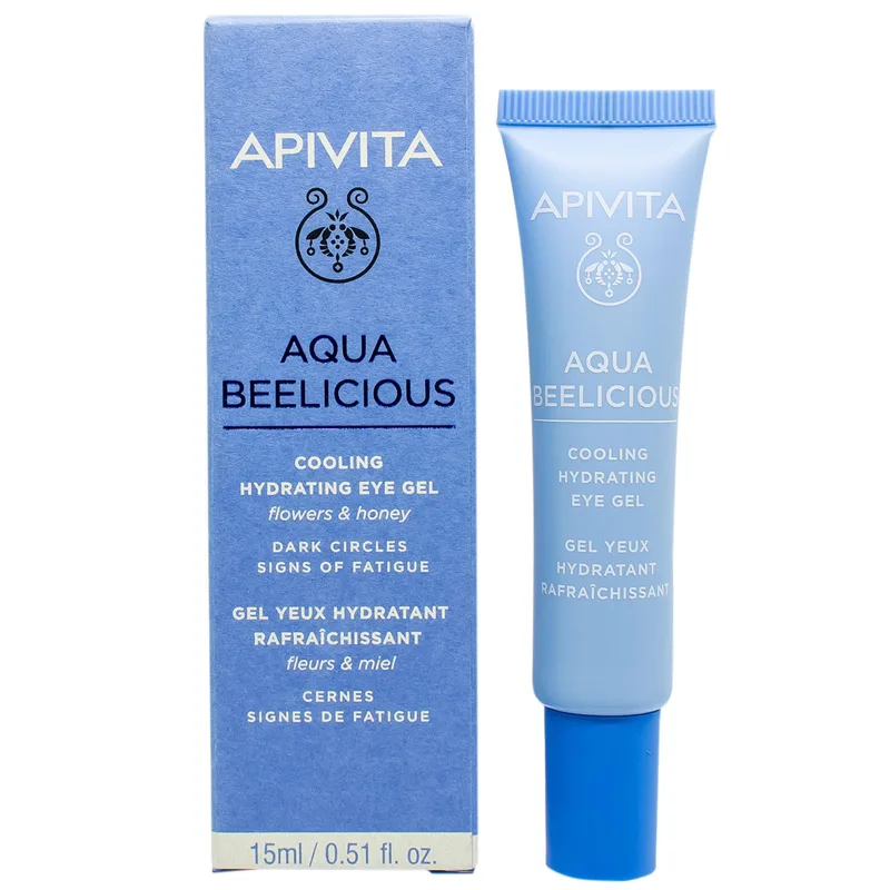 Гель Apivita (Апівіта) Aqua Beelicious зволожуючий з охолоджуючим ефектом для шкіри навколо очей, 15 мл