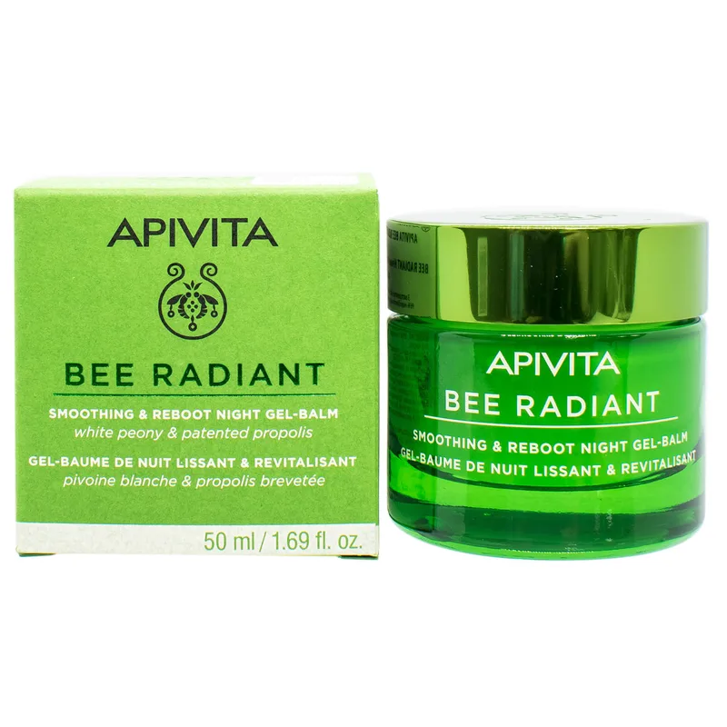 Нічний гель-бальзам Apivita Bee Radiant для розгладження та відновлення шкіри, 50 мл
