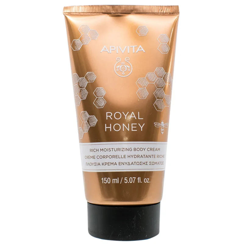 Крем для тіла Apivita Royal Honey Збагачений зволожуючий, з медом, 150 мл