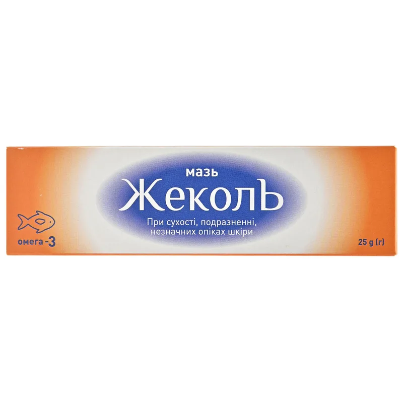 Жеколь засіб косметичний по догляду за шкірою при сухості, подразнені та незначних опіках шкіри мазь 25 г